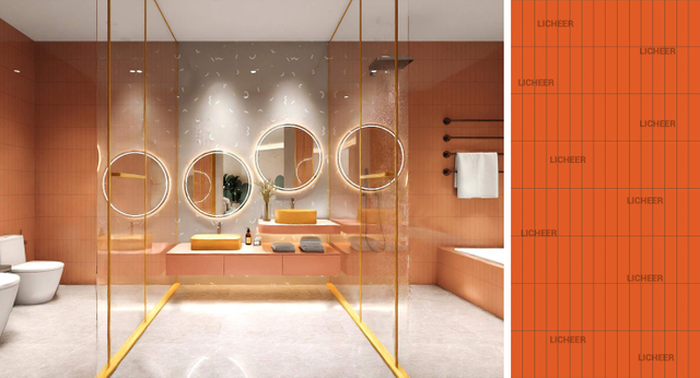 Luxus-Orange-Karierte-Fliese (2)